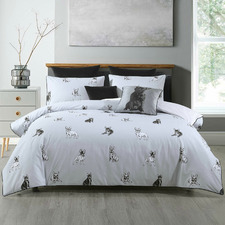 French Bulldog Cotton Percale Quilt Cover Set