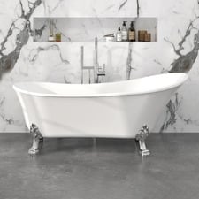 Violina 1750mm Slipper Acrylic Claw Foot Bath