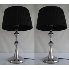 49cm Heather Tapered Drum Table Lamp (Set of 2)