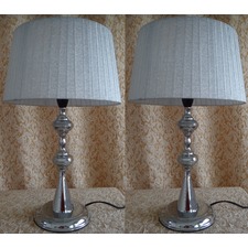 49cm Heather Tapered Drum Table Lamp (Set of 2)