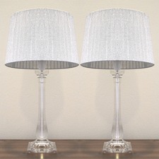 45cm Erica Tapered Drum Table Lamp (Set of 2)