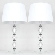 45cm Daphne Ribbon Shade Table Lamp (Set of 2)