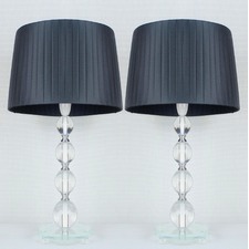 45cm Iris Ribbon Shade Table Lamp (Set of 2)