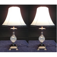 49cm Florence Table Lamp With Black Rim (Set of 2)