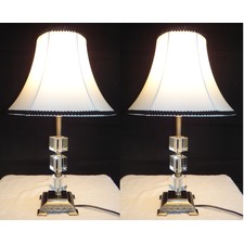 49cm Poppy Table Lamp With Black Rim (Set of 2)