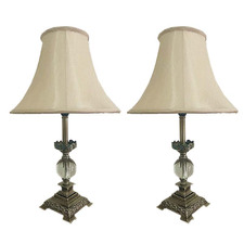 49cm Vas Cast Iron Bell Table Lamps (Set of 2)