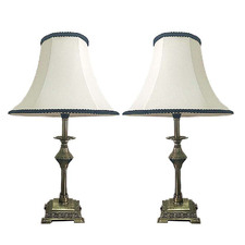 49cm Adamas Cast Iron Bell Table Lamps (Set of 2)