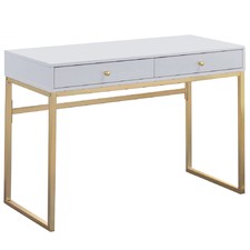 White & Gold Grace Desk