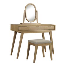 3 Piece Skov Natural Dressing Table Set
