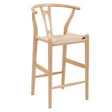 Natural Hans Wegner Replica Wishbone Bar Stool