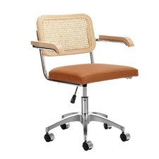 Tan Marcel Breuer Cesca Replica Rattan Office Chair