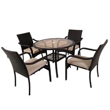 Freshwater 4 Seater Outdoor PE Wicker Dining Set