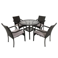 Freshwater 4 Seater Outdoor PE Wicker Dining Set
