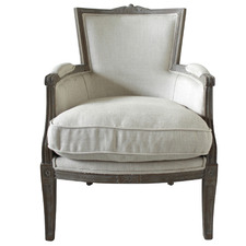 Beige Patrizia Wingback Linen Armchair