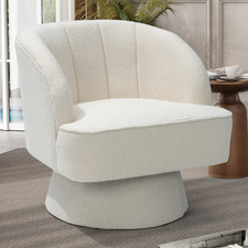 Krishna Boucle Swivel Accent Chair
