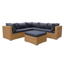 5 Seater Stelian PE Rattan Outdoor Modular Lounge Set
