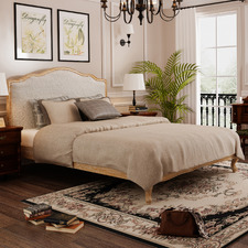 Lucian Oak Wood Bed