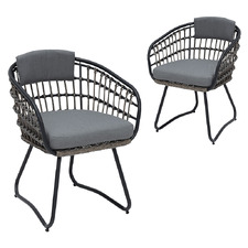 Nate Rattan Outdoor Dining Chairs (Set of 2)