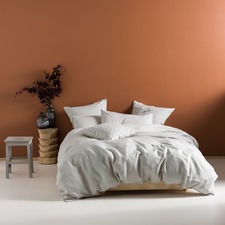 Pale Grey Nimes Quilt Cover Set