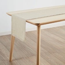 Natural Nimes Linen Table Runner