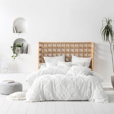 White Palm Springs Cotton Quilt Cover Set