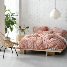 Peach Adalyn Cotton Quilt Cover Set