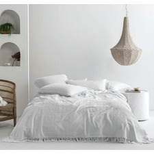 White Shani Cotton King Bed Cover