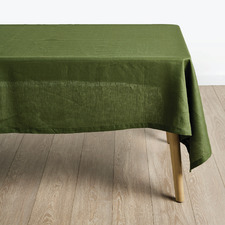 Moss Nimes Rectangular Linen Tablecloth