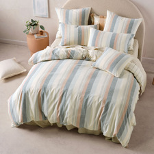 Saltwater Reverie Cotton & Linen Quilt Cover Set