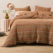 Cinnamon Dana Cotton Quilt Cover Set