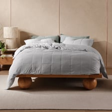 Grey Ryland Jersey Cotton Quilt Cover Set