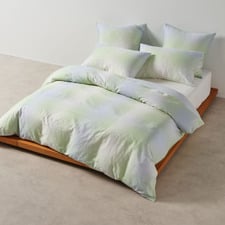Clearwater Sunrise Check Cotton Sateen Quilt Cover Set