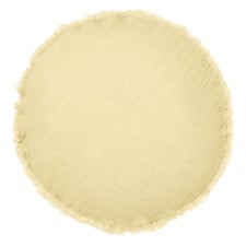 Maya Round Cotton & Linen Cushion