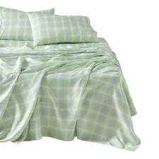 Sunrise Check Cotton Sateen Sheet Set