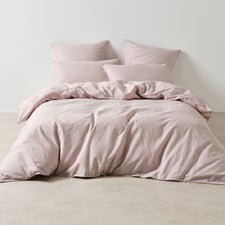 Volley Check Cotton Percale Quilt Cover Set