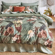 Green Chantico Cotton Sateen Quilt Cover Set