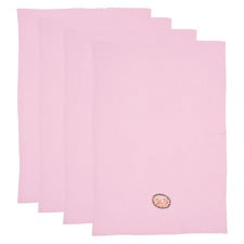 Embroidered Prawns Cotton Waffle Tea Towels (Set of 4)