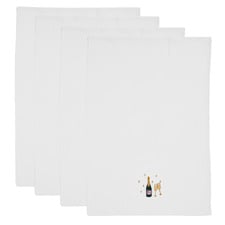 Embroidered Bubbles Cotton Waffle Tea Towels (Set of 4)