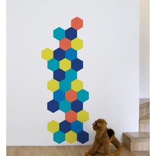 Honeycomb Colour Block Set Of 30 Wall Decal