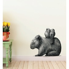Wombat & 2 Galahs By Renee Treml Wall Decal