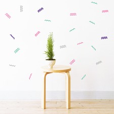 Party Confetti Zig Zags Wall Decal