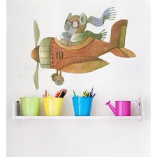 Koala Flying Plane Wall Sticker