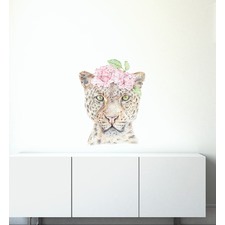 Ava The Leopard Face Wall Sticker