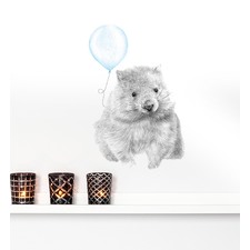 Wombat with Balloon Wall Sticker
