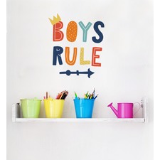 Boys Rule Wall Sticker