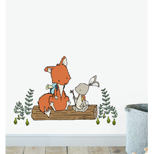 Fox & Bunny Want To Be Adventurers Wall Sticker