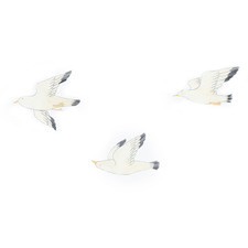 3 Piece Flying Seagulls Wall Decal Set