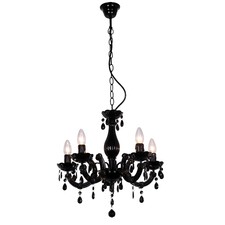 Black Matoury 5 Light Acrylic Chandelier