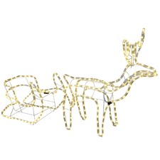LED Rope Light Standing Reindeer and Sleigh