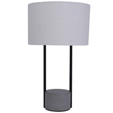 48cm White & Grey Ermont Concrete Table Lamp
